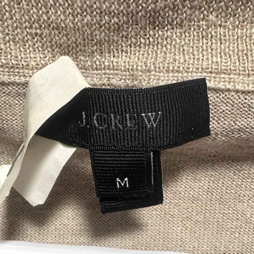 J. Crew Light Tan Knit Top 100% Marino wool